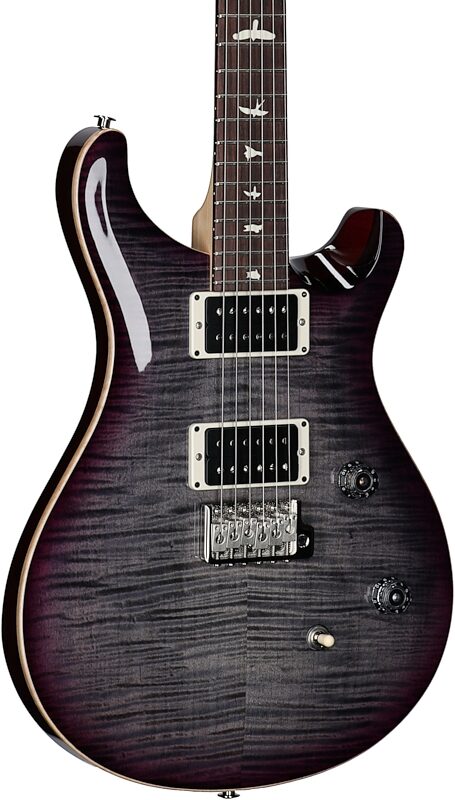 PRS Paul Reed Smith CE24 Electric Guitar (with Gig Bag), Faded Gray Black Purple Burst, Serial Number 0402518, Full Left Front