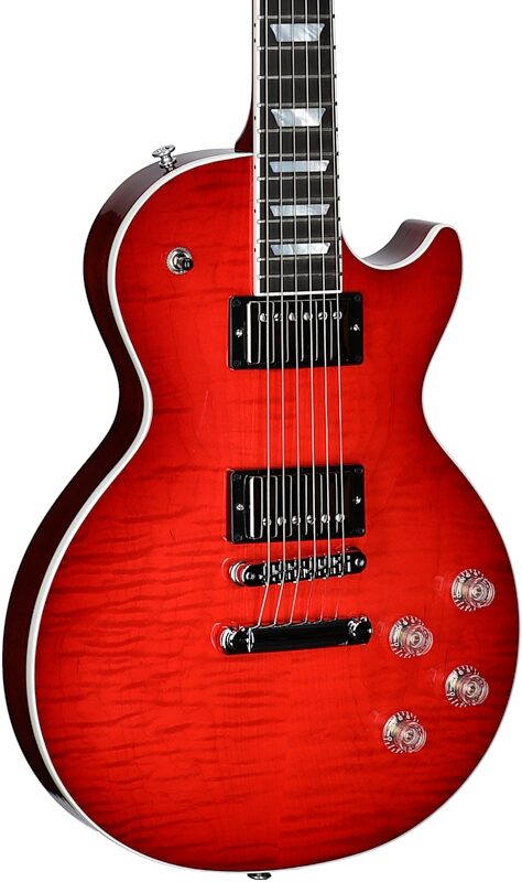 Gibson Les Paul Modern Figured AAA Electric Guitar (with Case), Cherry Burst, Serial Number 212740158, Full Left Front
