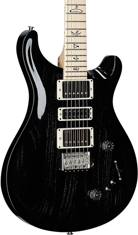 PRS Paul Reed Smith Swamp Ash Special Maple Electric Guitar (with Gig Bag), Black Doghair, Serial Number 0404781, Full Left Front