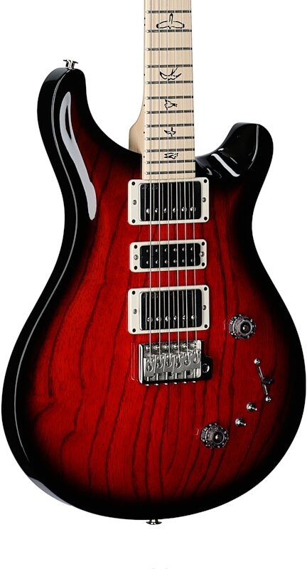 PRS Paul Reed Smith Swamp Ash Special Maple Electric Guitar (with Gig Bag), Scarlet Smokeburst, Serial Number 0404067, Full Left Front