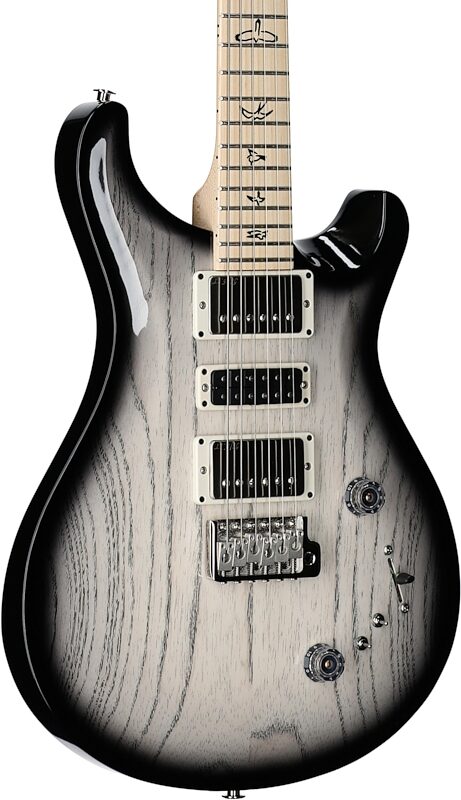 PRS Paul Reed Smith Swamp Ash Special Maple Electric Guitar (with Gig Bag), White Doghair, Serial Number 0404728, Full Left Front