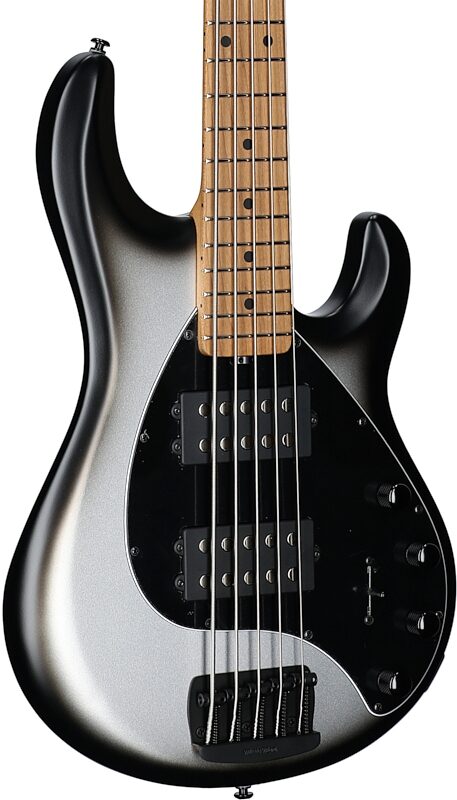 Ernie Ball Music Man StingRay 5 Special HH Electric Bass (with Case), Black Rock, Serial Number K07671, Full Left Front