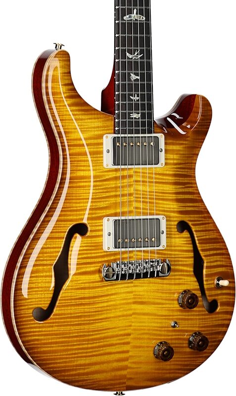 PRS Paul Reed Smith Hollowbody II 10-Top Electric Guitar (with Case), McCarty Sunburst, Serial Number 0396065, Full Left Front