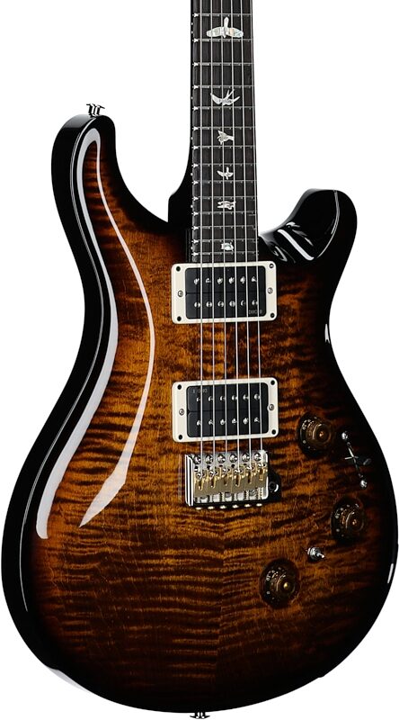 PRS Paul Reed Smith Custom 24 Piezo Electric Guitar (with Case), Black Gold Wrap Burst, Serial Number 0403871, Full Left Front