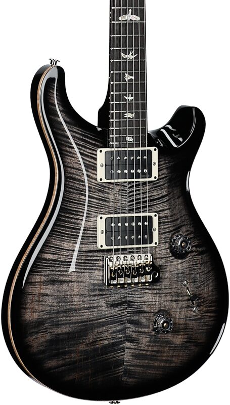 PRS Paul Reed Smith Custom 24 Gen III Electric Guitar (with Case), Charcoal Burst, Serial Number 0403082, Full Left Front