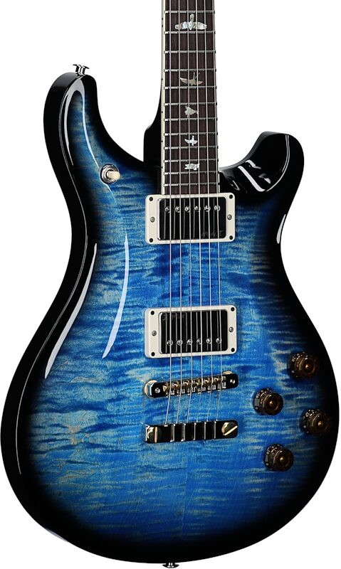 PRS Paul Reed Smith McCarty 594 Electric Guitar (with Case), Faded Blue Jean Wraparound Smoke, Serial Number 0403875, Full Left Front