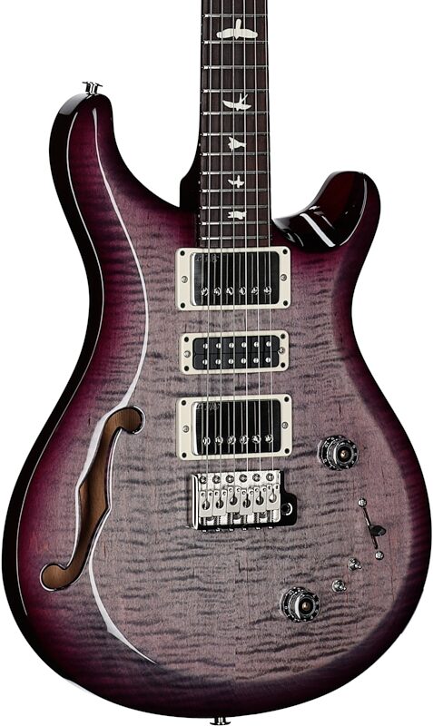 PRS Paul Reed Smith S2 Special Semi-Hollow Electric Guitar (with Gig Bag), Faded Gray Black Purple Burst, Serial Number S2080792, Full Left Front