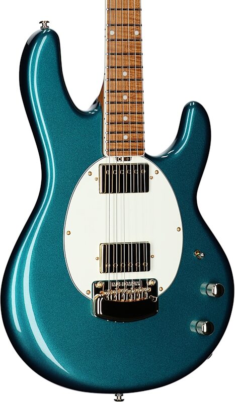 Ernie Ball Music Man StingRay II Cory Wong Deluxe Electric Guitar, Pine Green, Serial Number S12335, Full Left Front