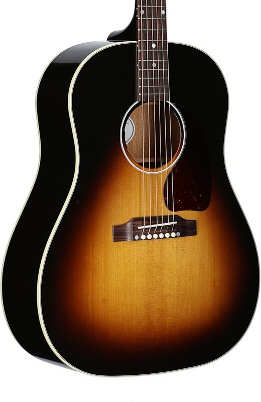 Gibson J-45 Standard Acoustic-Electric Guitar (with Case), Vintage Sunburst, Serial Number 21255106, Full Left Front