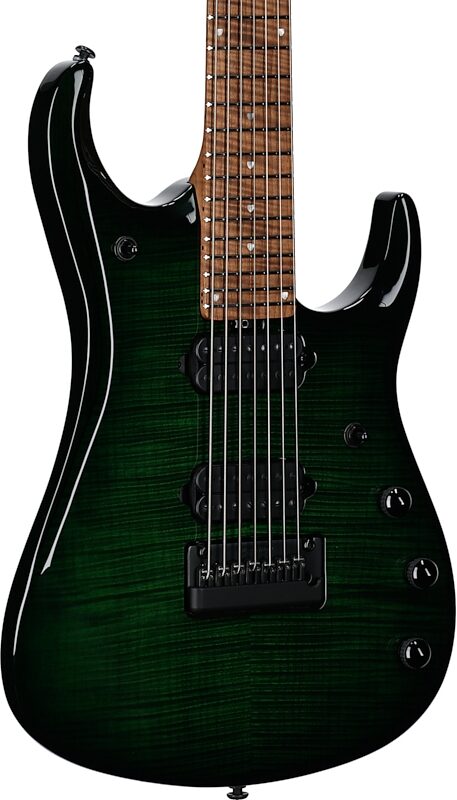 Ernie Ball Music Man John Petrucci JP15 7 Electric Guitar, 7-String (with Case), Tiger Eye Flame, Serial Number K07142, Full Left Front
