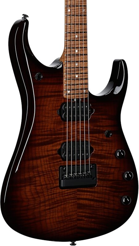 Ernie Ball Music Man John Petrucci JP15 Electric Guitar (with Case), Amber Waves Flame, Serial Number H08478, Full Left Front