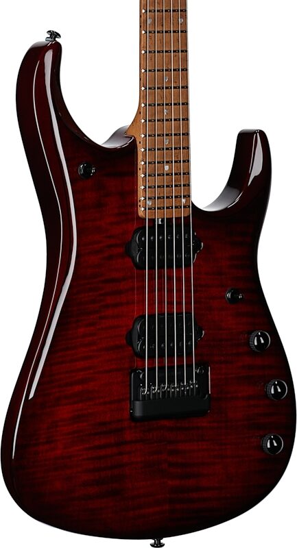 Ernie Ball Music Man John Petrucci JP15 Electric Guitar (with Case), Red Tide Flame, Serial Number H06776, Full Left Front