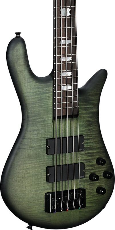 Spector Euro5 LX Electric Bass, 5-String (with Gig Bag), Haunted Moss Matte, Serial Number 21NB22754, Full Left Front
