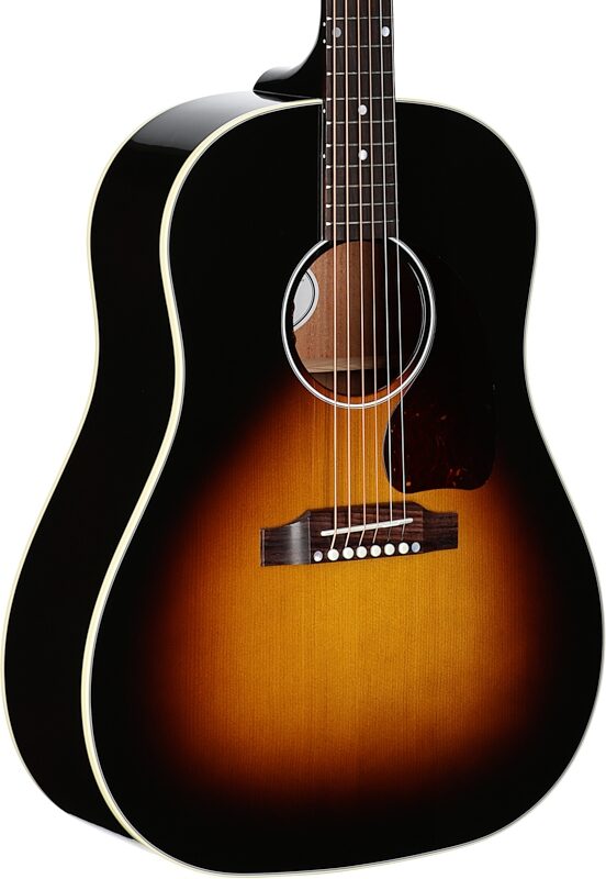 Gibson J-45 Standard Acoustic-Electric Guitar (with Case), Vintage Sunburst, Serial Number 21295106, Full Left Front