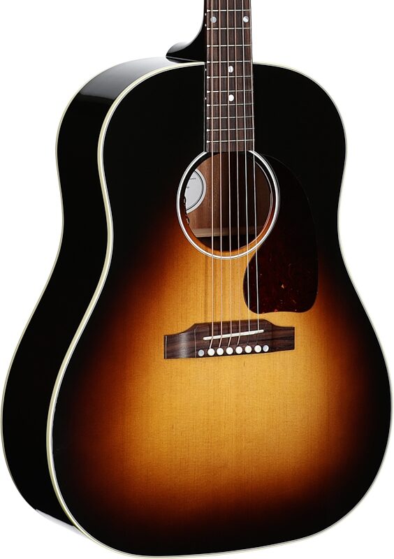 Gibson J-45 Standard Acoustic-Electric Guitar (with Case), Vintage Sunburst, Serial Number 21325038, Full Left Front