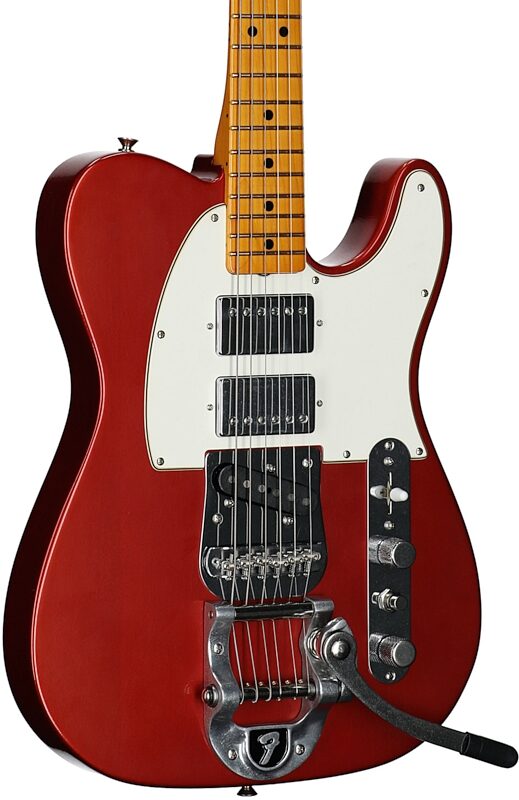 Fender Stories Mike Campbell Telecaster Electric Guitar, Maple Fingerboard (with Case), Red Dog, Serial Number MC250501, Full Left Front