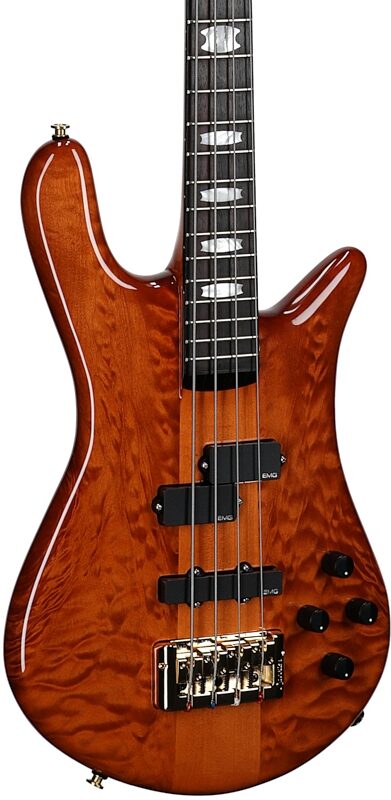 Spector Euro 4 Doug Wimbish Signature Model Electric Bass, Amber Gloss, Serial Number 21NB22880, Full Left Front