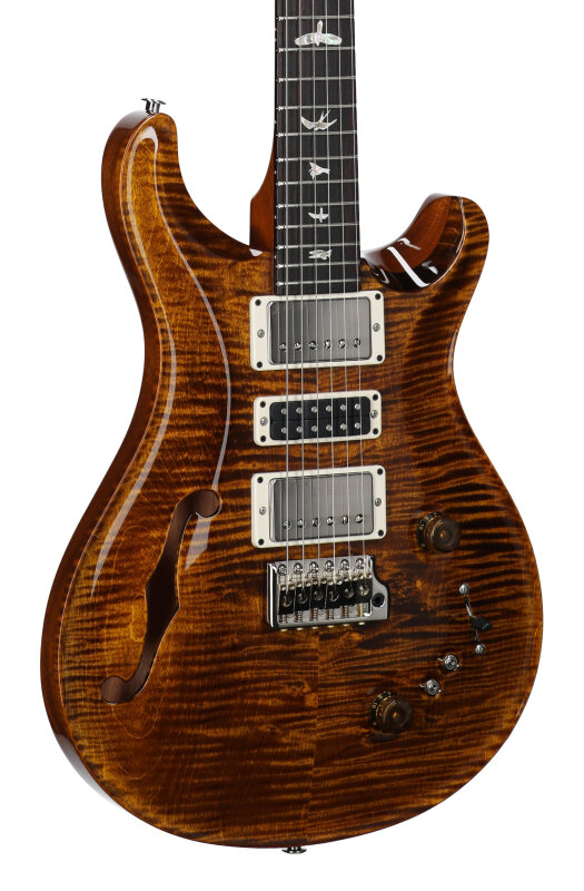PRS Paul Reed Smith Special Semi-Hollowbody Electric Guitar (with Case), Black Gold, Serial Number 0408467, Full Left Front