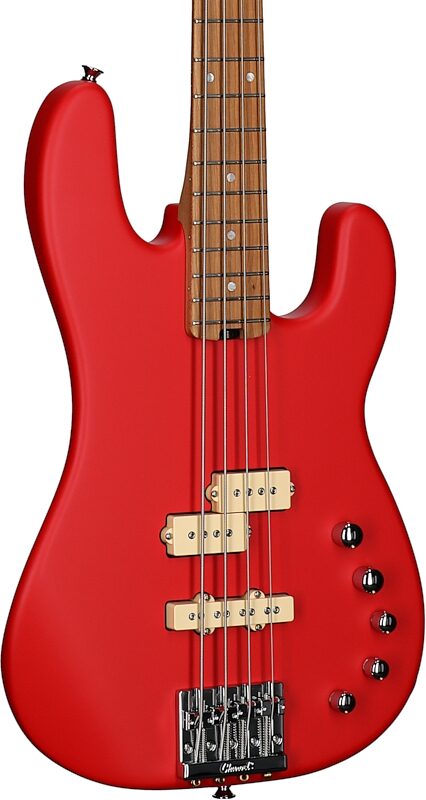 Charvel Pro-Mod San Dimas PJ IV Electric Bass, Satin Red, Full Left Front