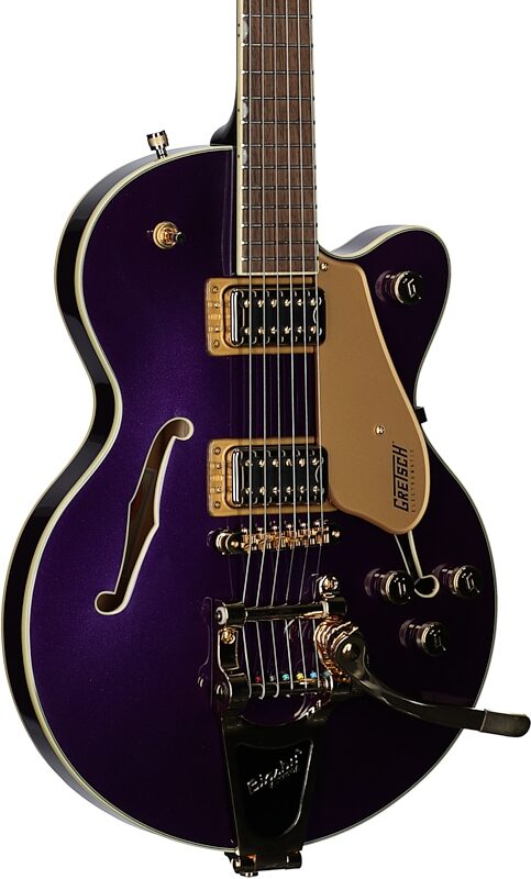 Gretsch G-5655TG Electromatic Center Block Jr Single-Cut Electric Guitar, Amethyst, Full Left Front