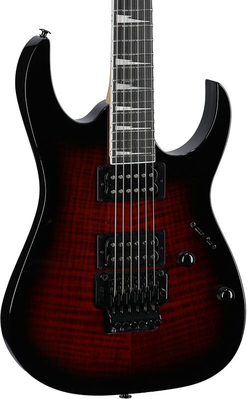 Ibanez GRG320FA GiO Electric Guitar, Transparent Red Sunburst, Full Left Front