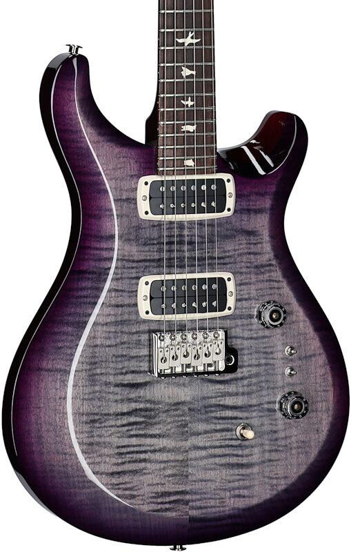 PRS Paul Reed Smith S2 Custom 24-08 Electric Guitar (with Gig Bag), Faded Gray Black Purple Burst, Open Box (Very Good), Full Left Front