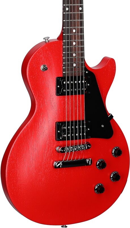 Gibson Les Paul Modern Lite Electric Guitar (with Soft Case), Cardinal Red Satin, Full Left Front
