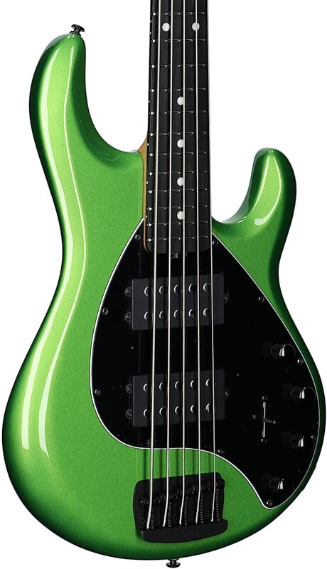 Ernie Ball Music Man StingRay 5 Special HH Electric Bass (with Case), Kiwi Green, Full Left Front