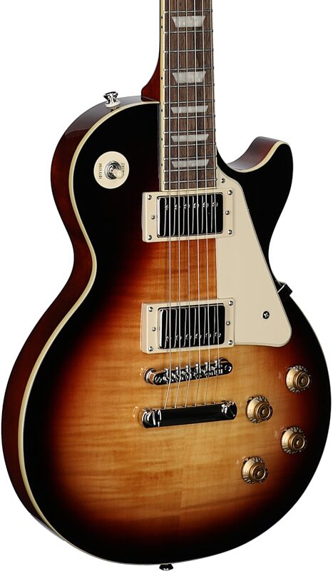 Epiphone Inspired by Gibson Les Paul Standard '50s Electric Guitar (with Gig Bag), Bourbon Burst, Full Left Front