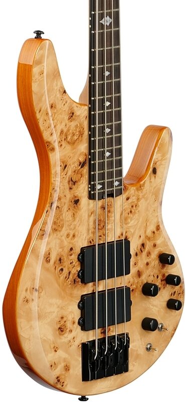 Michael Kelly Pinnacle 4 Electric Bass, Custom Burl, Blemished, Full Left Front