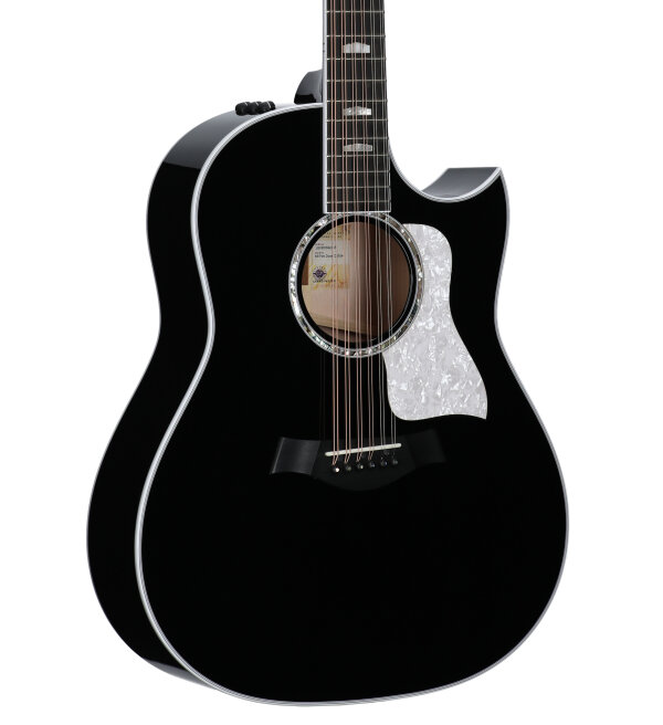 Taylor 657ce Doce Doble Grand Pacific Acoustic-Electric Guitar, 12-String (with Case), Black, Full Left Front