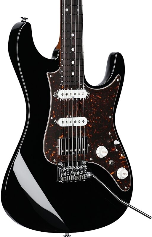 Ibanez AZ2204N Prestige Electric Guitar (with Case), Black, Full Left Front