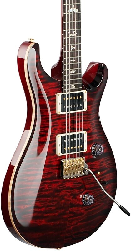 PRS Paul Reed Smith Custom 24 Pattern Thin 10-Top Electric Guitar (with Case), Fire Red Burst, Full Left Front