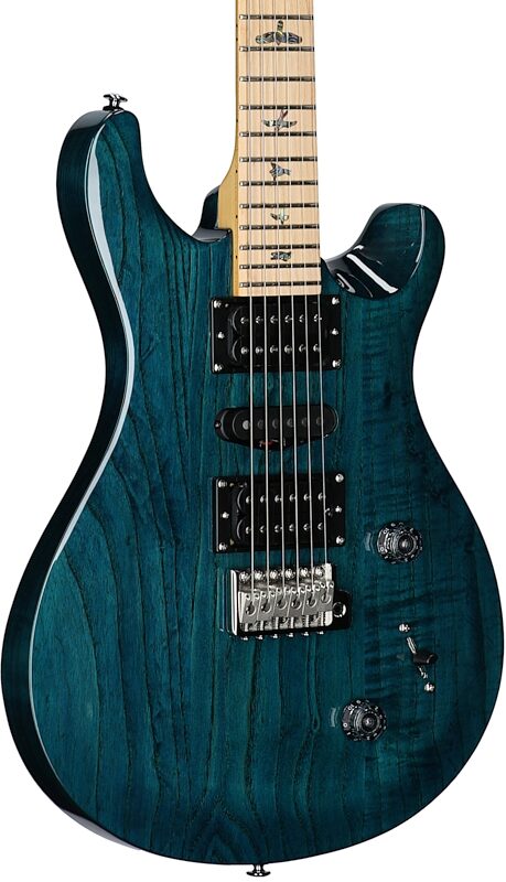 PRS Paul Reed Smith SE Swamp Ash Special Electric Guitar (with Gig Bag), Iris Blue, Full Left Front