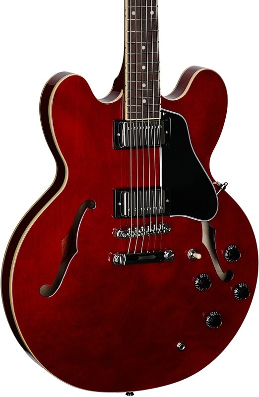 Epiphone ES-335 Traditional Pro Electric Guitar, Dark Wine Red, Full Left Front