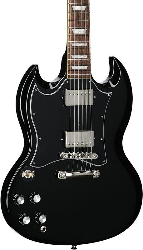 Epiphone SG Standard Electric Guitar, Left-Handed, Ebony, Blemished, Full Left Front