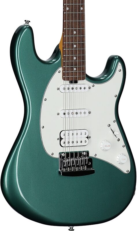 Sterling by Music Man CT30CHSS Cutlass HSS Electric Guitar, Sherwood Green, Full Left Front
