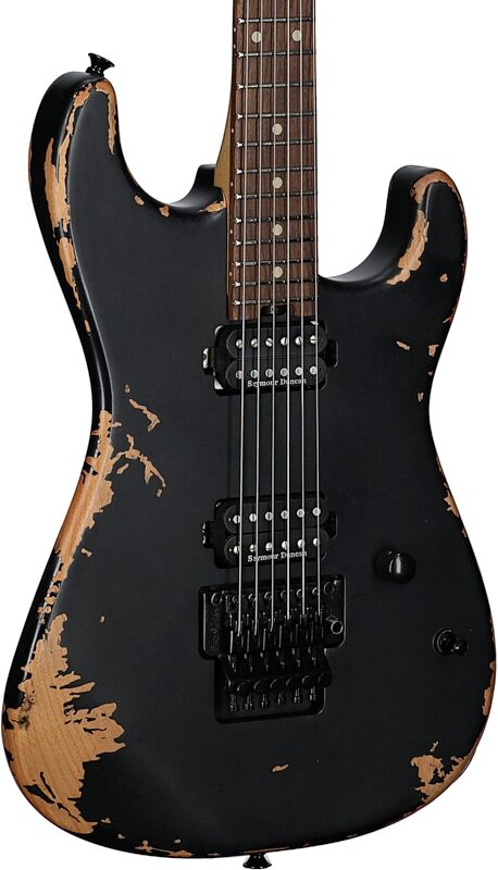 Charvel Pro-Mod San Dimas ST1 HH Electric Guitar (with Gig Bag), Weathered Black, Full Left Front