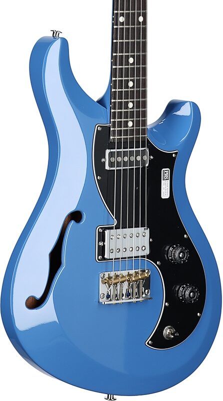 PRS Paul Reed Smith S2 Vela Semi-Hollowbody Electric Guitar (with Gig Bag), Mahi Blue, Full Left Front