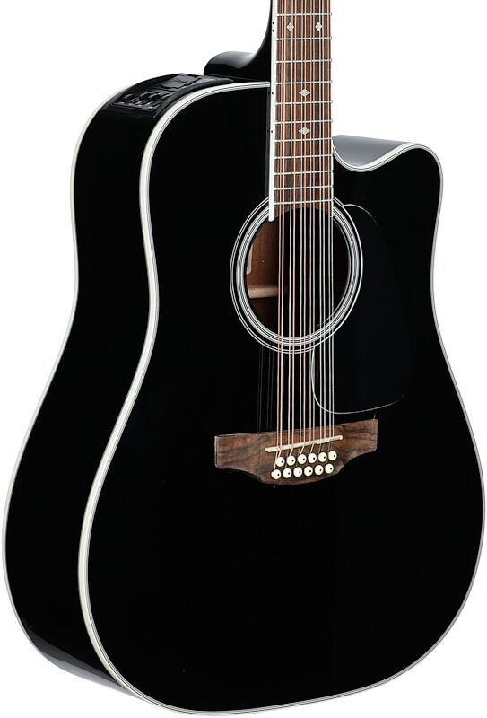 Takamine GD38CE Acoustic-Electric Guitar, 12-String, Black, Full Left Front