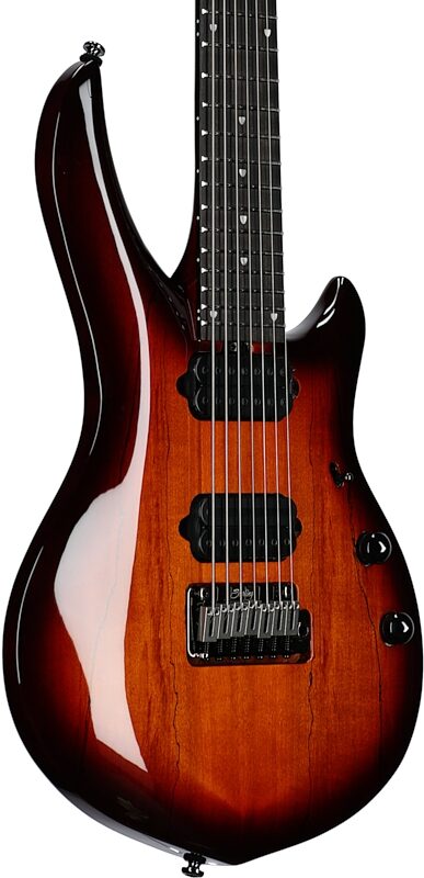 Sterling by Music Man John Petrucci Majesty MAJ270 Electric Guitar, Seven-String (with Gig Bag), Blood Orange, Full Left Front