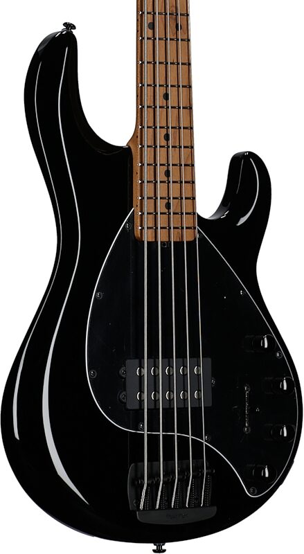 Ernie Ball Music Man StingRay 5 Special Electric Bass, 5-String (with Case), Black, Full Left Front