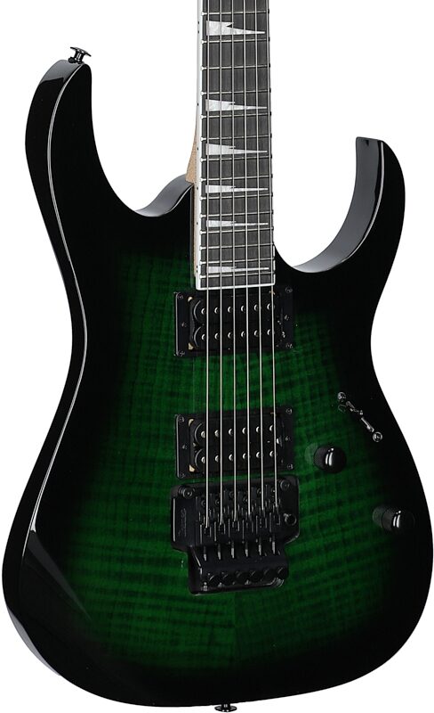Ibanez GRG320FA GiO Electric Guitar, Transparent Emerald Sunburst, Full Left Front