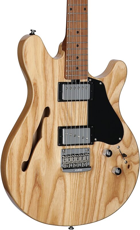 Sterling by Music Man James Valentine JV60 Chambered Electric Guitar, Natural, Full Left Front