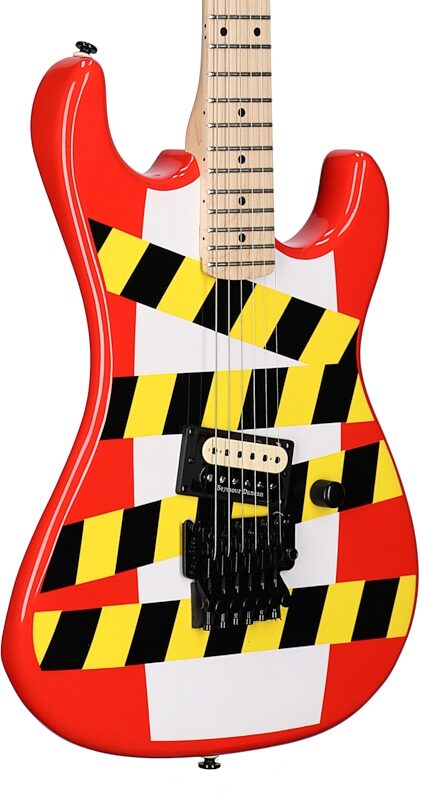 Kramer Baretta Custom Graphics Danger Zone Electric Guitar (with Gig Bag), New, Full Left Front