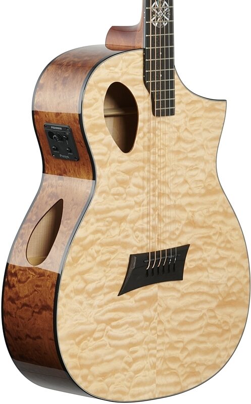 Michael Kelly Forte Port X Acoustic-Electric Guitar, Natural, Scratch and Dent, Full Left Front