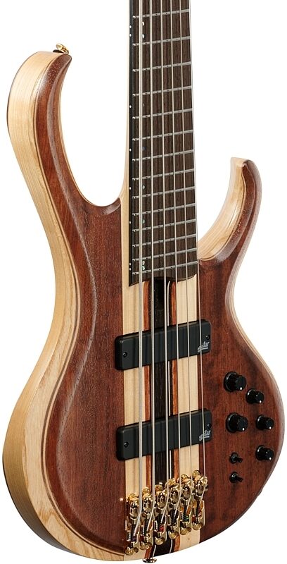 Ibanez BTB1836 Premium Electric Bass, 6-String (with Gig Bag), Natural Shadow, Full Left Front