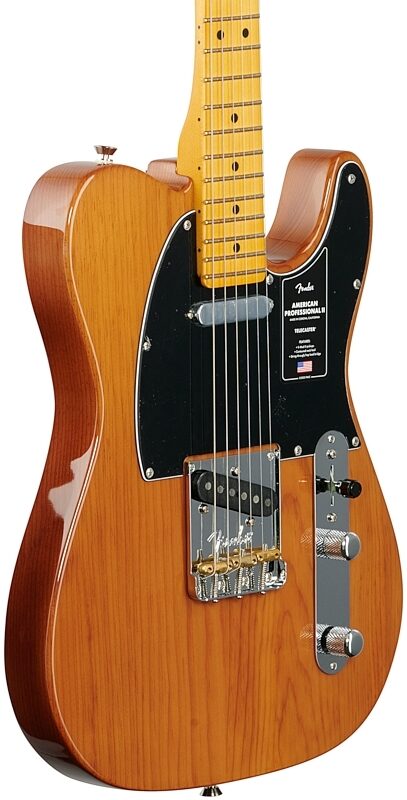 Fender American Professional II Telecaster Electric Guitar, Maple Fingerboard (with Case), Roasted Pine, USED, Blemished, Full Left Front