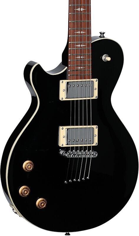 Michael Kelly Patriot Decree Standard Electric Guitar, Left Handed, Gloss Black, Full Left Front