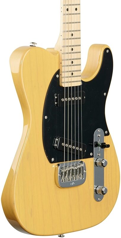 G&L Fullerton Deluxe ASAT Special Electric Guitar (with Gig Bag), Butterscotch, Full Left Front